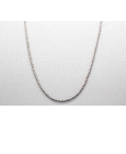 18kt White Gold Ball Link Chain - 45cm