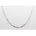 18kt White Gold Mariner Link Chain - 42cm