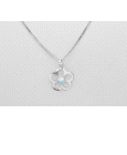 18kt White Gold & Turquoise Flower Charm