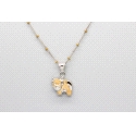 18kt White & Yellow Gold Cow Pendant