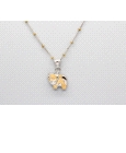 18kt White & Yellow Gold Cow Pendant