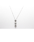 18kt White Gold Chain & Pendant Set