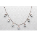 18kt White Gold Gemstone Necklace