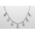 18kt White Gold Gemstone Necklace