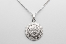 18kt White Gold Versace Pendant