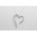 18Kt White Gold Heart Pendant