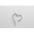 18kt White Gold Heart Pendant