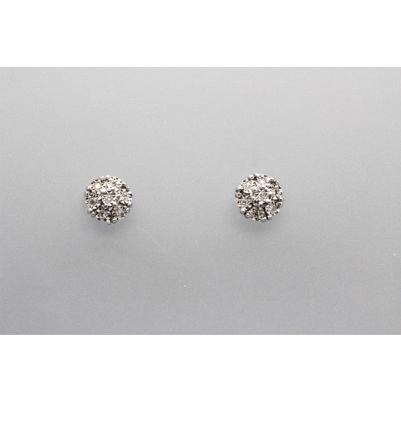 ORO BLANCO PENDIENTE STUDS