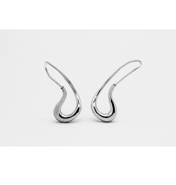18kt White Gold Hoop Earrings