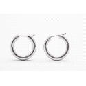 18Kt White Gold Hoop Earrings