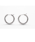 18kt White Gold Hoop Earrings.