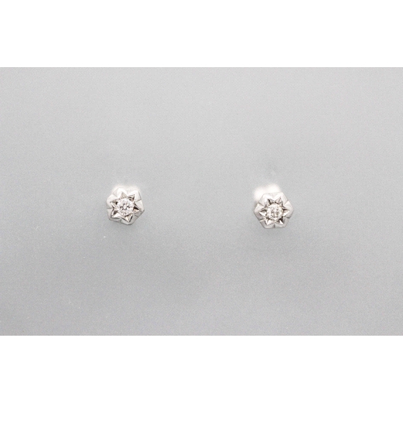 18kt White Gold Diamond Earrings