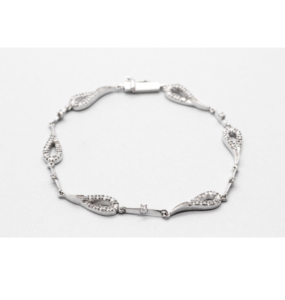 18kt White Gold Cubic Zirconia Bracelet