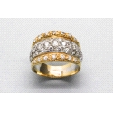 18kt White & Yellow Gold Zirconia Ring