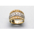 18kt White & Yellow Gold Zircon Ring