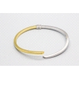 18kt White & Yellow Gold Bangle