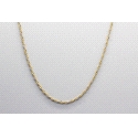 Cadena Bolitas en Oro Blanco y Amarillo de 18 quilates - 44cm