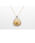 18kt White & Yellow Gold Zircon Pendant