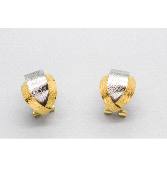 18kt White & Yellow Gold Earrings