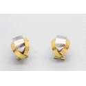 18Kt White & Yellow Gold Earrings