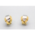18kt White & Yellow Gold Earrings