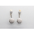 18kt White & Yellow Gold Zircon Earrings
