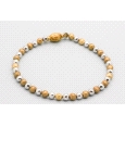 18kt White & Yellow Gold Bead Bracelet