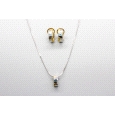18kt White & Yellow Gold Gemstone Set