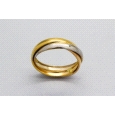 18kt tri-tone gold ring in a band design