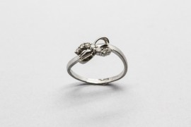 Anillo en Oro de 18 Quilates con Diamantes