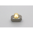 18kt Yellow Gold & Stainless Steel Ring