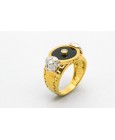 18kt Gold Ring with Versace Style Design