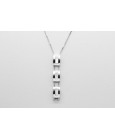 18kt White Gold Chain & Pendant Set