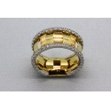 Anillo en Oro de 18 Quilates con Circonitas