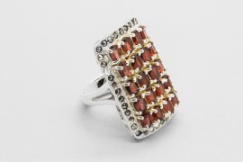 925 Silver Ring with Cyrstals