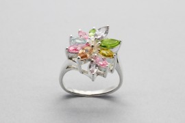 925 Sterling Silver Flower Ring