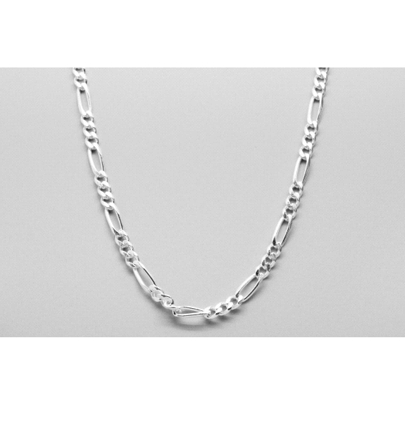 Sterling Silver Figaro Chain - 63cm