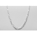 Sterling Silver Figaro Chain - 63cm