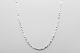 Sterling Silver Oval Link Chain - 50cm