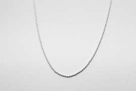 Sterling Silver Bead Link Chain - 40cm