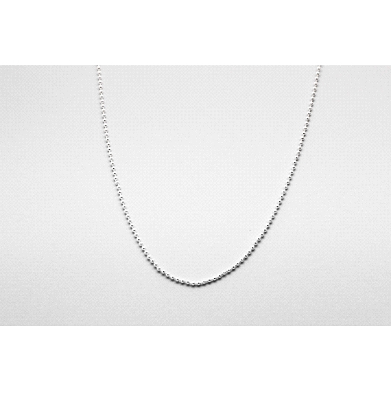 Sterling Silver Bead Link Chain - 40cm