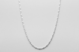 Silver Bead & Bullet Link Chain - 50cm