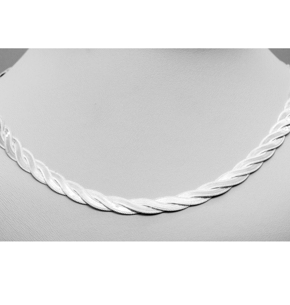 Sterling Silver Twist Necklace