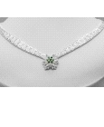 Sterling Silver Gemstone Flower Necklace