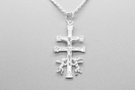 Sterling Silver Cross & Angel Pendant