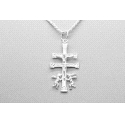 Sterling Silver Cross & Angel Pendant