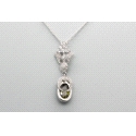 Colgante en Plata de Ley con Piedras Semi-Preciosas