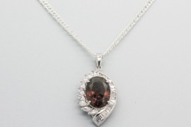 Rhodium Plated Silver Pendant