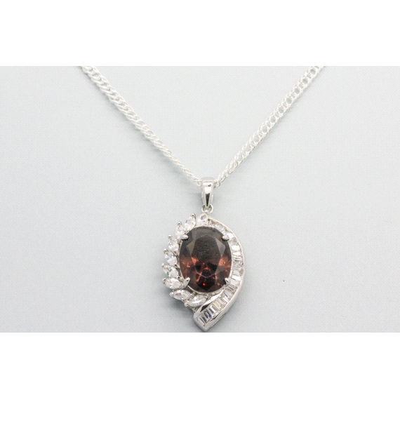Rhodium Plated Silver Pendant