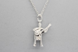 Colgante Guitarrista en Plata de Ley